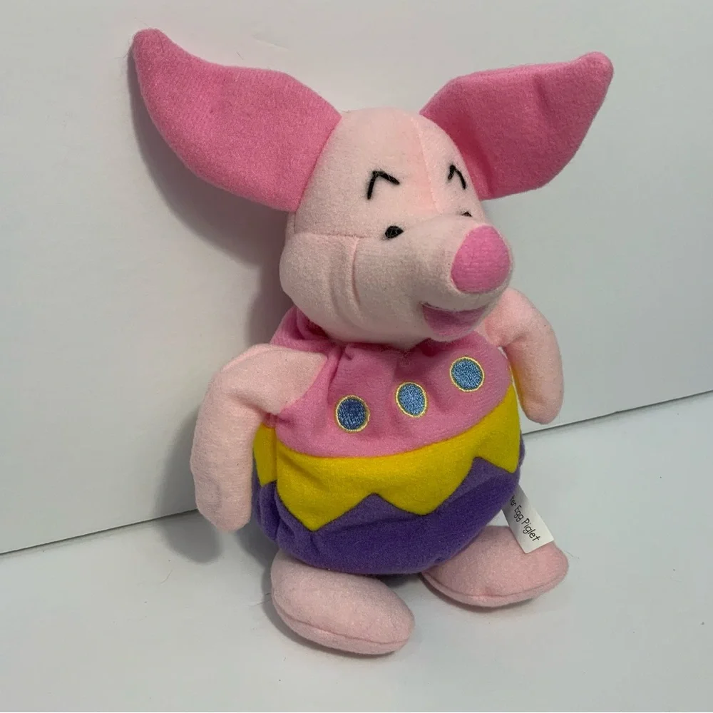 Disney Store Winnie the Pooh Easter Egg Outfit Piglet 8” Mini Bean Bag Plush Toy - Picture 2 of 7